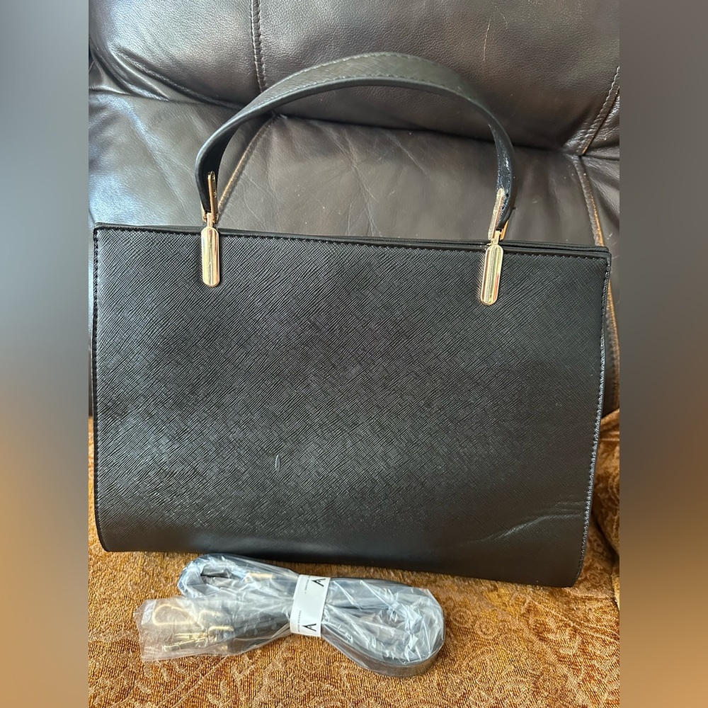 Vanessa Williams Posh Black Satchel Handbag Purse inc Dust Bag